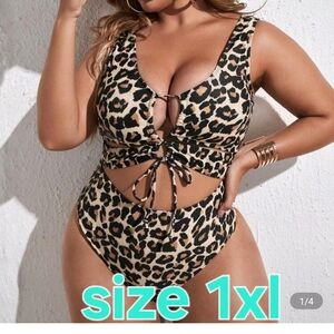 SHEIN Leopard Print One Piece Swimsuit